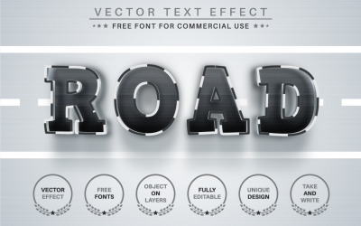 Road - Editable Text Effect, Font Style, Graphics Illustration