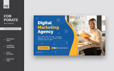 Vorlagen für Unternehmenswebbanner für Agenturen für digitales Marketing