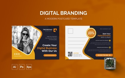 Cartolina di branding digitale