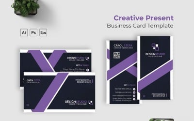 Creative Purple Business Card