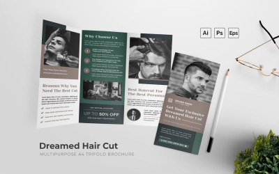 Man Shave Trifold Flyer Template