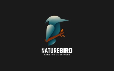 Nature Bird Gradient Logo Template