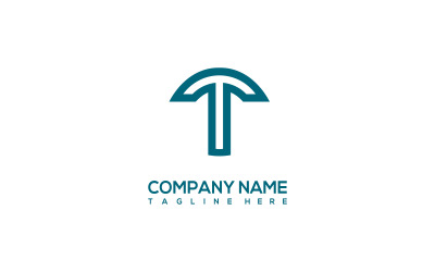 Techno - T Harfi Logo Şablonu
