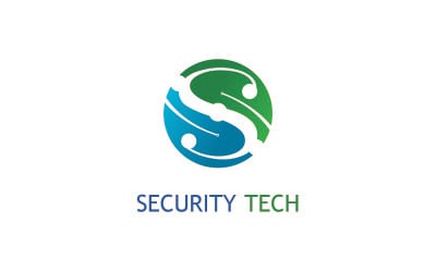 Tecnologia di sicurezza - Modello di logo della lettera S