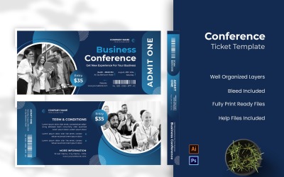 Ticket voor zakelijke conferentie
