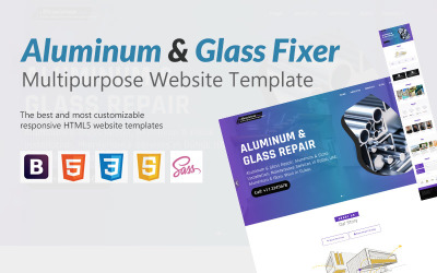 Aluminium Fixer & Glass Services Multipurpose Website Template