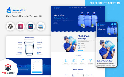 Aquashift - Ivóvíz WordPress kézbesítési szolgáltatások téma