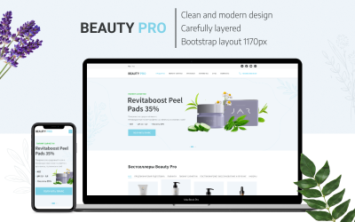 Beauty Pro Template UI Kit for Figma And Photoshop