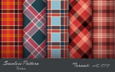 Definir Tartan Seamless Pattern 3, Graphics Pattern