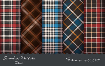 Definir Tartan Seamless Pattern 4, Graphics Pattern