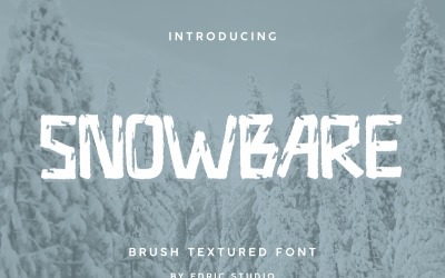 Lettertype Snowbare Brush-display