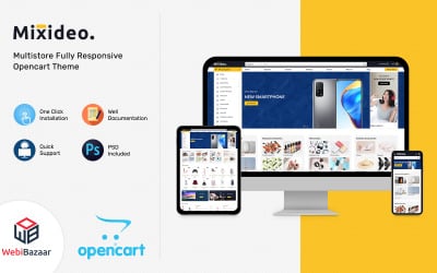 Mixideo - Çok Amaçlı Modüler OpenCart Teması