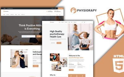 Modello di sito web medico di fisioterapia fisioterapia
