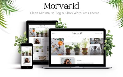 Morvarid - czysty minimalistyczny blog i sklep WordPress motyw