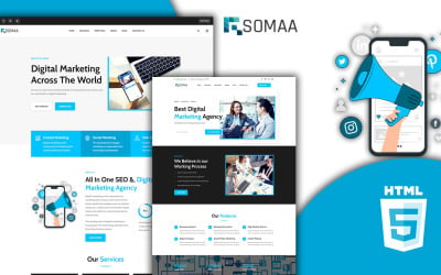 Plantilla de sitio web HTML5 de inicio fácil de Somaa