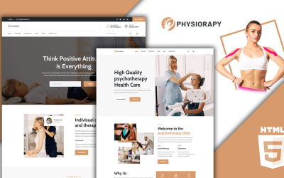 Plantilla de sitio web médico de fisioterapia de fisioterapia