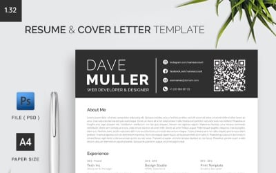 Resume &amp;amp; Cover Letter Template 1.36