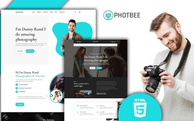 Шаблон веб -сайту фотографа та фотографії Photbee