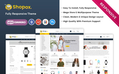 Shopox - багатоцільовий магазин Woocommerce