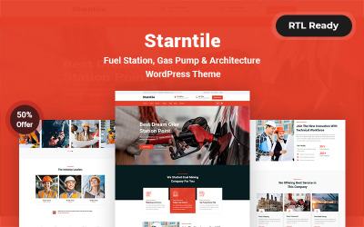 Starntile - Motiv WordPress pro čerpací stanici, plynové čerpadlo a architekturu