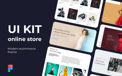 Ui-Kit de la boutique en ligne Alyas dans Figma et Photoshop