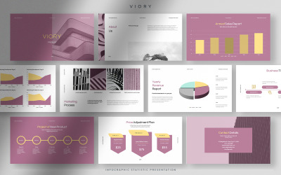 Viory - Presentación de estadísticas de infografía moderna
