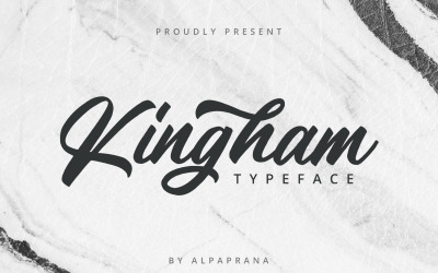 Kingham - ručně psané skriptové písmo