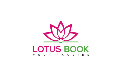 Libro del loto - Modello di logo della lettera F