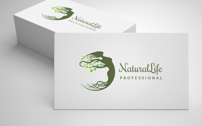 Logo d'arbre de beauté naturelle pour femmes