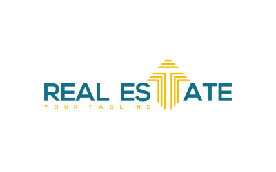 Modello di logo di testo immobiliare