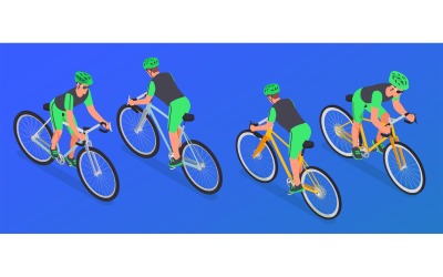 Sport Cycling Isometric 201020155 Vector Illustration Concept