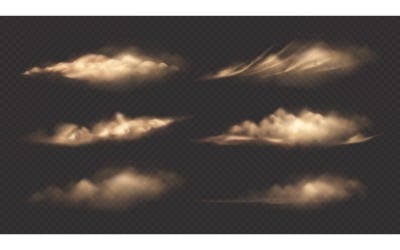 Ensemble réaliste de nuages de poussière 210230931 Concept d&amp;#39;illustration vectorielle