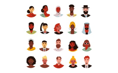 Nationality People Faces 210260505 Vector Illustration Concept