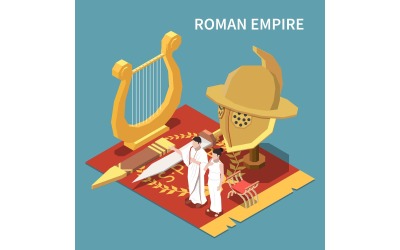Romeinse Rijk Isometrisch 210310924 Vector Illustratie Concept