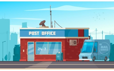 Ufficio postale 210312622 Illustrazione vettoriale Concept