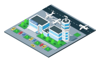 Airport Terminal Isometric Composition 1 210360719 Vector Illustration Concept