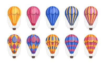 Luchtballon Set 210351803 Vectorillustratieconcept