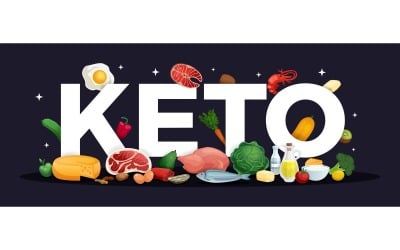 Keto Diet Letters 210300305 Vector Illustration Concept