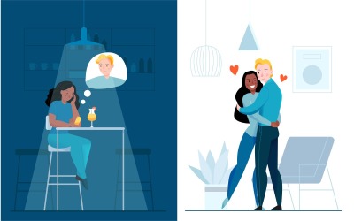 Lonely Together Love 210330524 Vector Illustration Concept