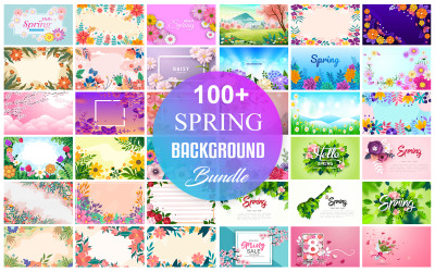 Bundle de fond de printemps, Bundle de fond de printemps heureux.