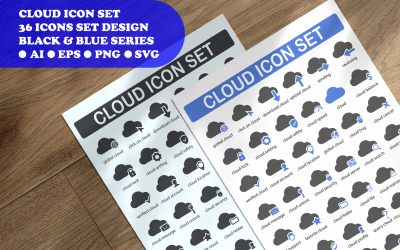 Cloud Icon Concept Iconset шаблон