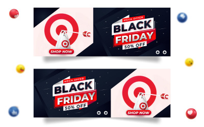 Creative Modern Black Friday Facebook Cover Sociální média