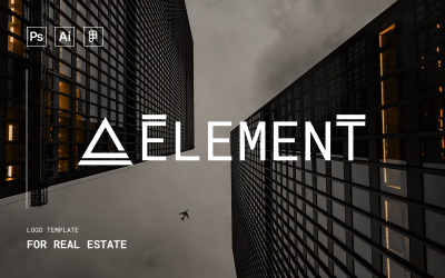 Element – Abstrakte Immobilien-Logo-Vorlage