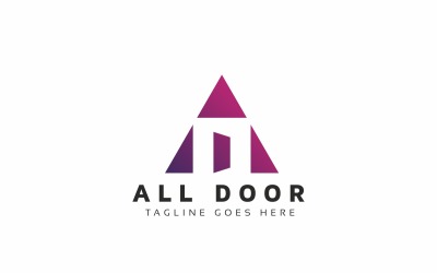 Modelo de logotipo All Door A Letter
