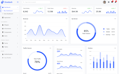 Onedash - Plantilla de administración de Bootstrap 5