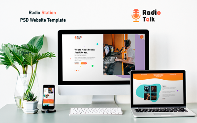 Radiostation PSD-websitesjabloon