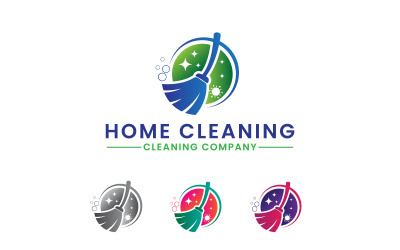 Reinigungsservice Logo Templet - Home Cleaning Logo