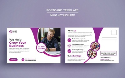 Zakelijk bureau briefkaartontwerp