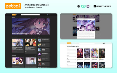 ZETTAI - Anime blog és adatbázis WordPress téma