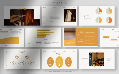 Aclaire - Gelbe Business-Infografik-Präsentation